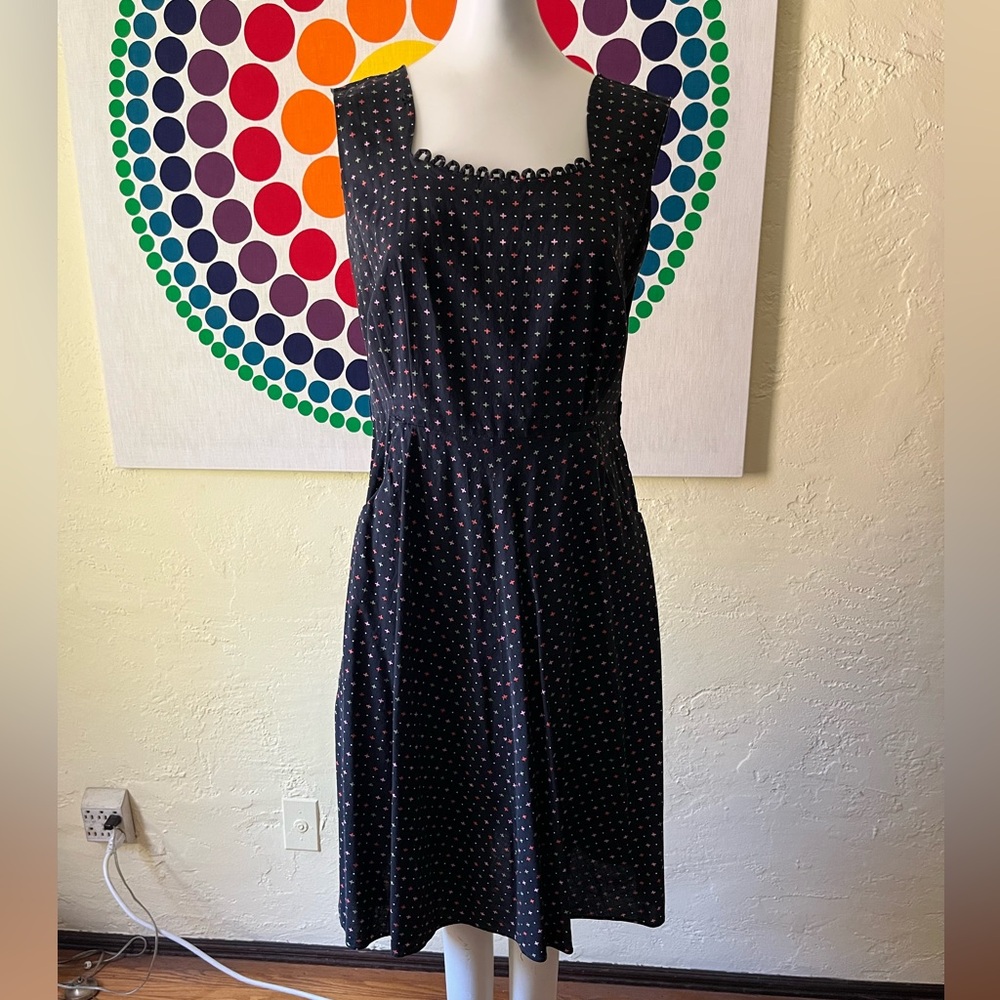 Vintage 50s patterned swing dress